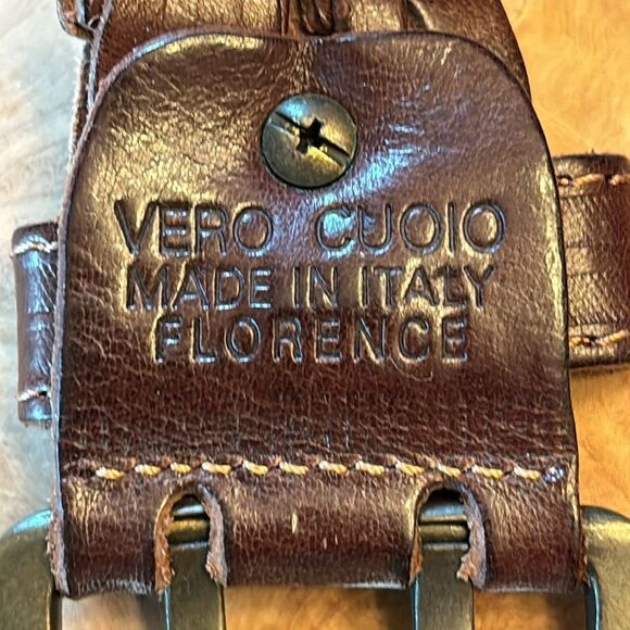 Vero Cuoio Italian Leather Open Weave Belt (Unisex) - Picture 5 of 8